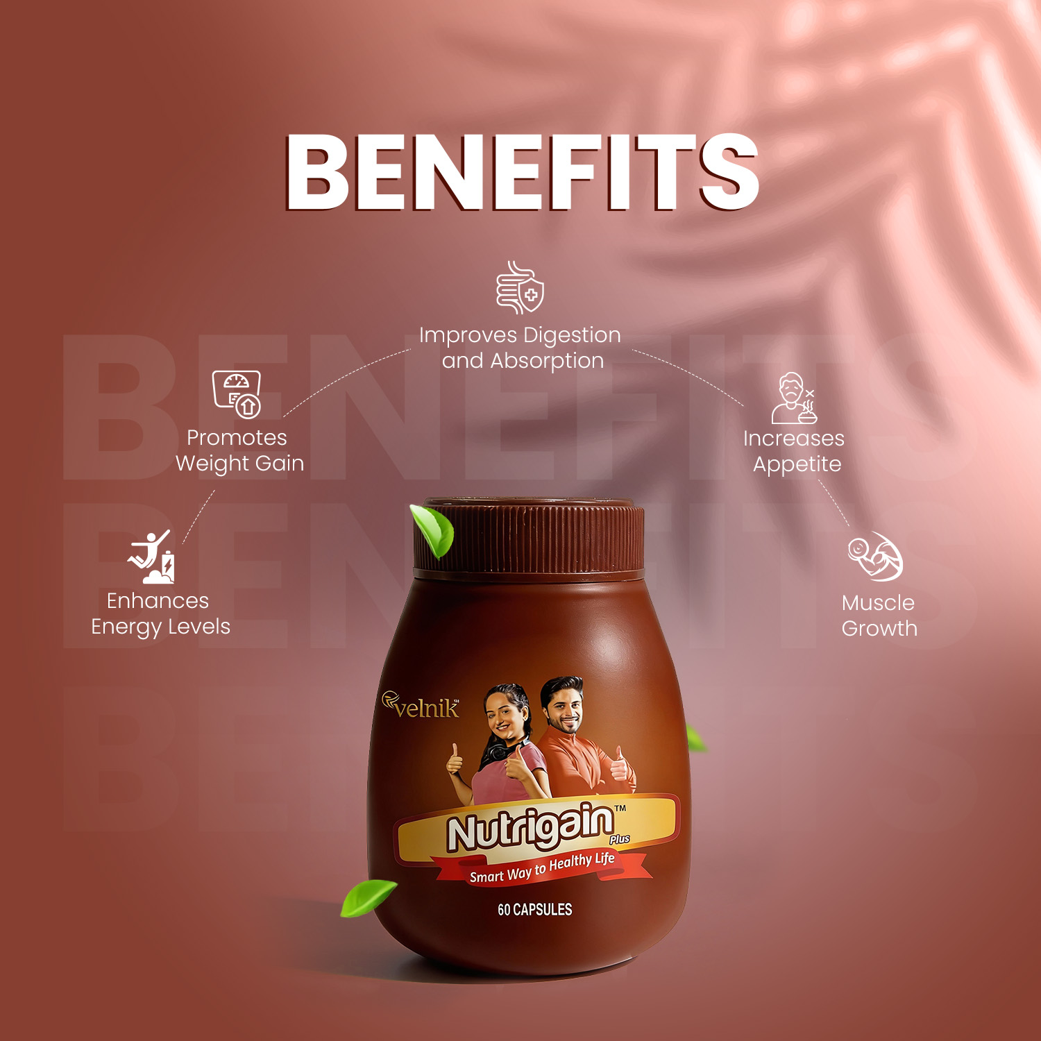 Ayurvedic Weight Gainer Supplement Powder and Capsules 500 gm Powder with 60 Capsules Combo. - Image 8